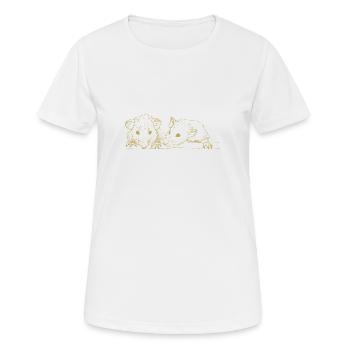 Motifs illustrés avec des souris - T-shirt respirant Femme - blanc - Devant - AI Model Female 172 dark (172cm)