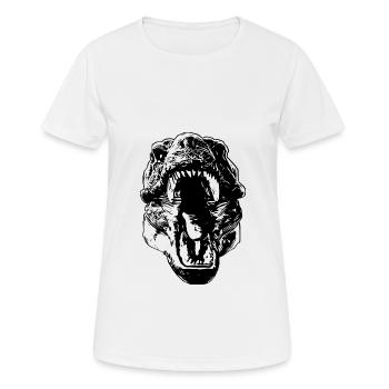 T-Rex - Women's Breathable T-Shirt - white - Front - AI Model Female 172 dark (172cm)