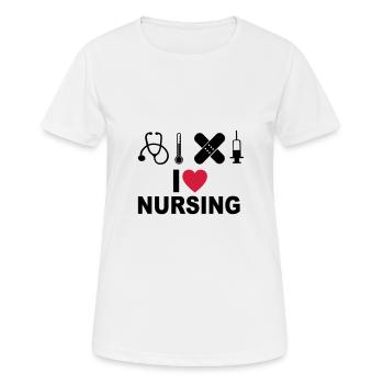 Allaitement - T-shirt respirant Femme - blanc - Devant - AI Model Female 172 dark (172cm)