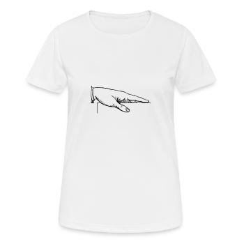 hand - Women's Breathable T-Shirt - white - Front - AI Model Female 172 dark (172cm)
