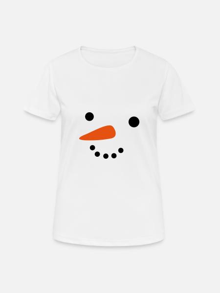 Schneemann - Frauen T-Shirt atmungsaktiv - Weiß