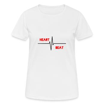 Heart Beat - Frauen T-Shirt atmungsaktiv - Weiß - Vorne - AI Model Female 172 dark (172cm)