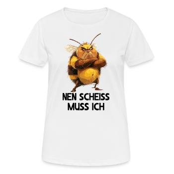 Biene Bienen Honigbienen Nen scheiss muss ich - Frauen T-Shirt atmungsaktiv - Weiß - Vorne - AI Model Female 172 dark (172cm)