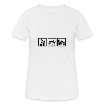 Alkohol v2 - Frauen T-Shirt atmungsaktiv - Weiß - Vorne - AI Model Female 172 dark (172cm)