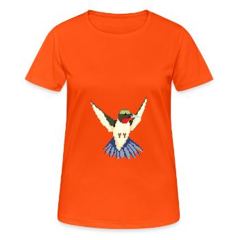 Hummingbird sailor birds Birds bird animal gift - Women's Breathable T-Shirt - neon orange - Front - AI Model Female 172 dark (172cm)