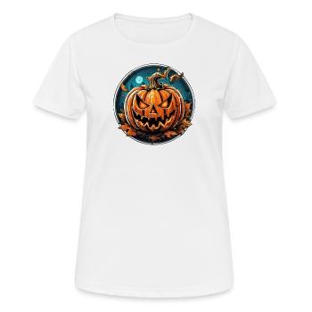 citrouille terrifiante, soirée d'halloween - T-shirt respirant Femme - blanc - Devant - AI Model Female 172 dark (172cm)