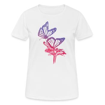 Monarch Butterfly Sketch Graphic Butterfly Lovers - T-shirt respirant Femme - blanc - Devant - AI Model Female 172 dark (172cm)