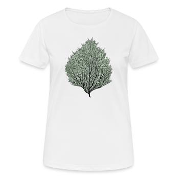 Blatt - Frauen T-Shirt atmungsaktiv - Weiß - Vorne - AI Model Female 172 dark (172cm)