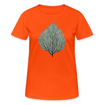 leaf - Women's Breathable T-Shirt - neon orange - Front - AI Model Female 172 dark (172cm)