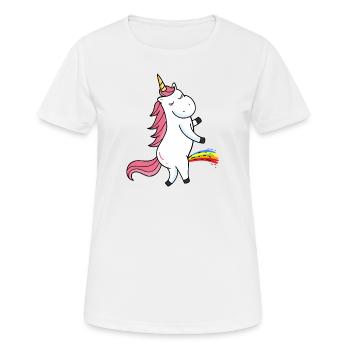 licorne - T-shirt respirant Femme - blanc - Devant - AI Model Female 172 dark (172cm)