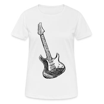 Guitar bassist gift guitarist - Women's Breathable T-Shirt - white - Front - AI Model Female 172 dark (172cm)