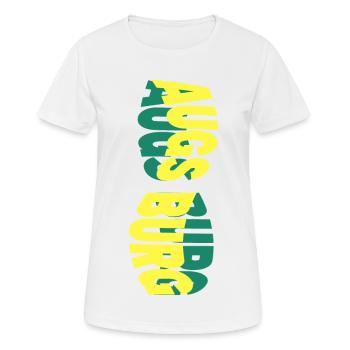 Augsburg Allemagne City Skyline Font Coloré - T-shirt respirant Femme - blanc - Devant - AI Model Female 172 dark (172cm)