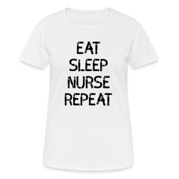 Krankenschwester - Frauen T-Shirt atmungsaktiv - Weiß - Vorne - AI Model Female 172 dark (172cm)
