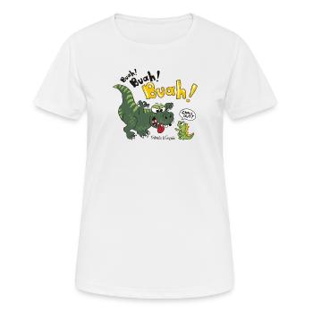 "Chill out" Dino - Women's Breathable T-Shirt - white - Front - AI Model Female 172 dark (172cm)