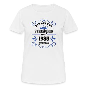 Geburtstag 1985 Verkäufer Kollege Verkauf Geb - Frauen T-Shirt atmungsaktiv - Weiß - Vorne - AI Model Female 172 dark (172cm)