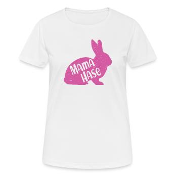 Mama Hase Frohe Ostern Hasenmama Osterhase Mutter - Frauen T-Shirt atmungsaktiv - Weiß - Vorne - AI Model Female 172 dark (172cm)