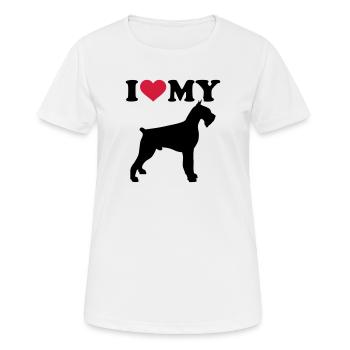 schnauzer géant - T-shirt respirant Femme - blanc - Devant - AI Model Female 172 dark (172cm)