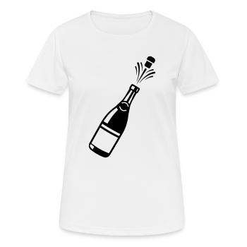 bouteille - T-shirt respirant Femme - blanc - Devant - AI Model Female 172 dark (172cm)