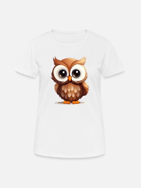 Cute little owl - Women's Breathable T-Shirt - white