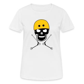 Freestyle-Roller - Frauen T-Shirt atmungsaktiv - Weiß - Vorne - AI Model Female 172 dark (172cm)