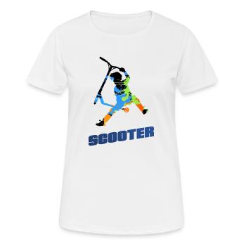 Roller - Frauen T-Shirt atmungsaktiv - Weiß - Vorne - AI Model Female 172 dark (172cm)