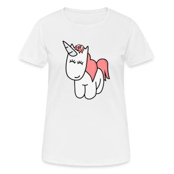 Unicorn licorne - T-shirt respirant Femme - blanc - Devant - AI Model Female 172 dark (172cm)
