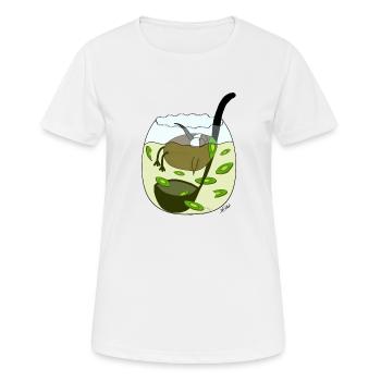 Schnabelobst, Kiwi-Kiwi-Hybrid, in Kiwibowle - Frauen T-Shirt atmungsaktiv - Weiß - Vorne - AI Model Female 172 dark (172cm)