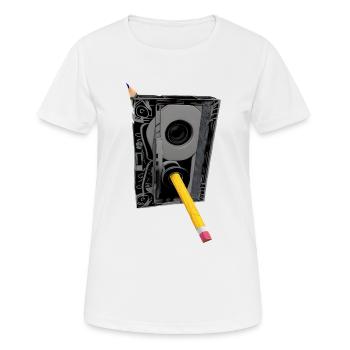 cassette - T-shirt respirant Femme - blanc - Devant - AI Model Female 172 dark (172cm)