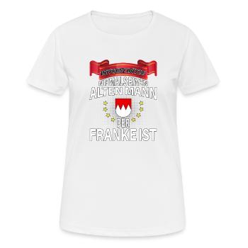 Never underestimate old man who is Franconian - Women's Breathable T-Shirt - white - Front - AI Model Female 172 dark (172cm)