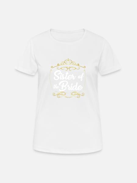 Schwester der Braut - Dame T-shirt svedtransporterende - hvid