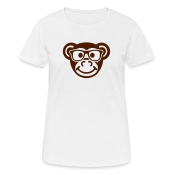 Affe - Frauen T-Shirt atmungsaktiv - Weiß - Vorne - AI Model Female 172 dark (172cm)