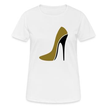Sexy Stiletto / High Heel - three - Frauen T-Shirt atmungsaktiv - Weiß - Vorne - AI Model Female 172 dark (172cm)