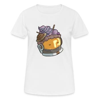 Astro Cupcake - Frauen T-Shirt atmungsaktiv - Weiß - Vorne - AI Model Female 172 dark (172cm)