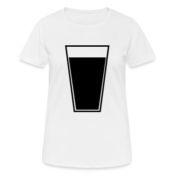 beer glass - Women's Breathable T-Shirt - white - Front - AI Model Female 172 dark (172cm)