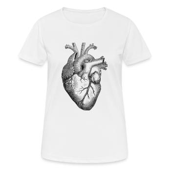 Herz - Frauen T-Shirt atmungsaktiv - Weiß - Vorne - AI Model Female 172 dark (172cm)