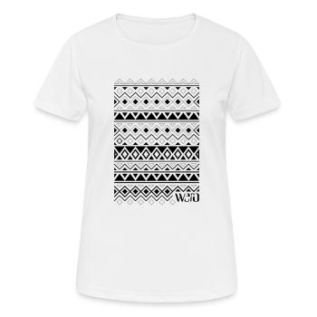 Azteken Maori - Frauen T-Shirt atmungsaktiv - Weiß - Vorne - AI Model Female 172 dark (172cm)