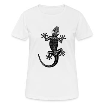 Gecko-Skelett - Frauen T-Shirt atmungsaktiv - Weiß - Vorne - AI Model Female 172 dark (172cm)