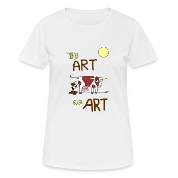 the ART of ART - Frauen T-Shirt atmungsaktiv - Weiß - Vorne - AI Model Female 172 dark (172cm)