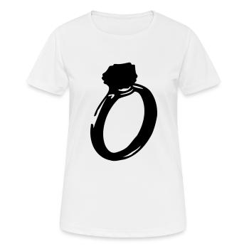diamond_ring - T-shirt respirant Femme - blanc - Devant - AI Model Female 172 dark (172cm)