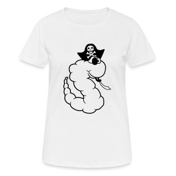 pirate de mer kapitaen saebel bateau de mer - T-shirt respirant Femme - blanc - Devant - AI Model Female 172 dark (172cm)