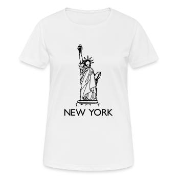 new_york - Frauen T-Shirt atmungsaktiv - Weiß - Vorne - AI Model Female 172 dark (172cm)