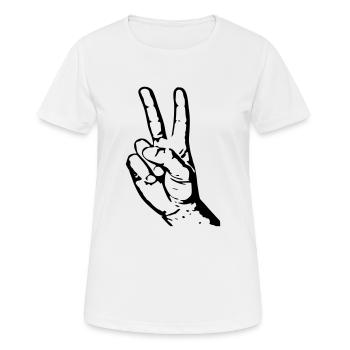 peace - Frauen T-Shirt atmungsaktiv - Weiß - Vorne - AI Model Female 172 dark (172cm)