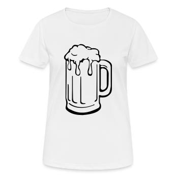 Bierkrug - Frauen T-Shirt atmungsaktiv - Weiß - Vorne - AI Model Female 172 dark (172cm)