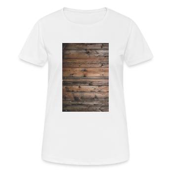 wood bois - T-shirt respirant Femme - blanc - Devant - AI Model Female 172 dark (172cm)