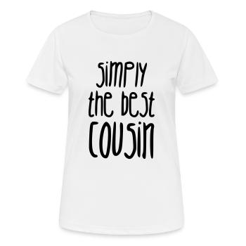 Onkel / Tante / Vetter / Cousin / Kusine - Frauen T-Shirt atmungsaktiv - Weiß - Vorne - AI Model Female 172 dark (172cm)