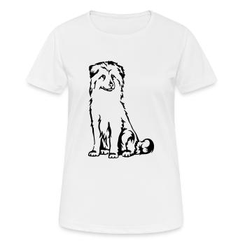 Berger des Pyrénées - T-shirt respirant Femme - blanc - Devant - AI Model Female 172 dark (172cm)