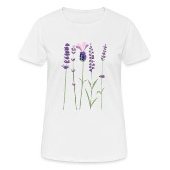 Lavender Purple Violet Provence Lavender Botanic - Women's Breathable T-Shirt - white - Front - AI Model Female 172 dark (172cm)