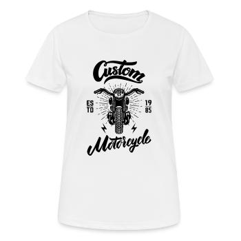 Custom motorcycle - Women's Breathable T-Shirt - white - Front - AI Model Female 172 dark (172cm)