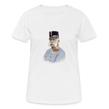 L’empereur François-Joseph - T-shirt respirant Femme - blanc - Devant - AI Model Female 172 dark (172cm)