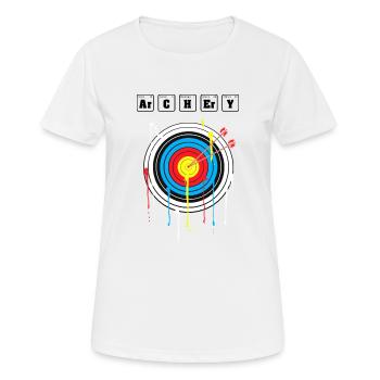 Archer Archery Vintage Periodic Table Arrow - Women's Breathable T-Shirt - white - Front - AI Model Female 172 dark (172cm)